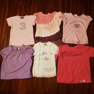 3T - Girl's Short Sleeve Shirts - Lot of 6